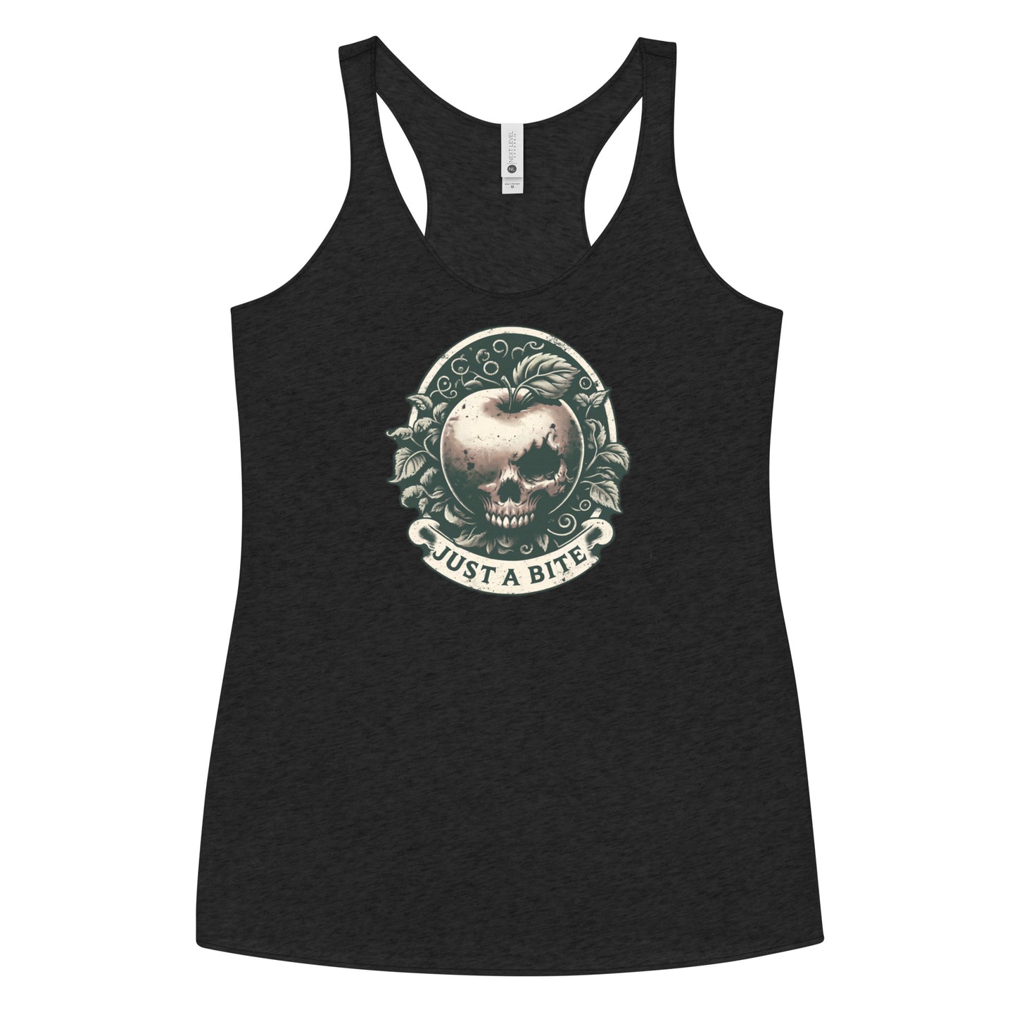 Snow White Poison Apple Black Racerback Tank Top for Women